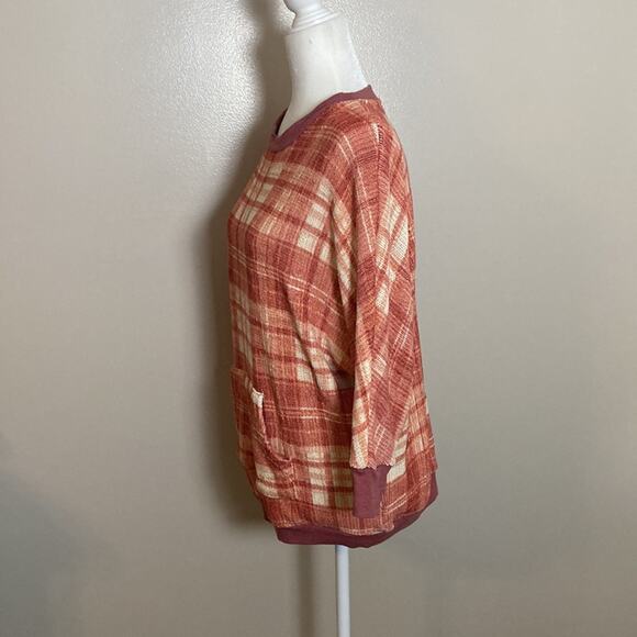 Taylor & Sage Plaid Knit Dolman Style Sweater Sz M - Picture 8 of 14